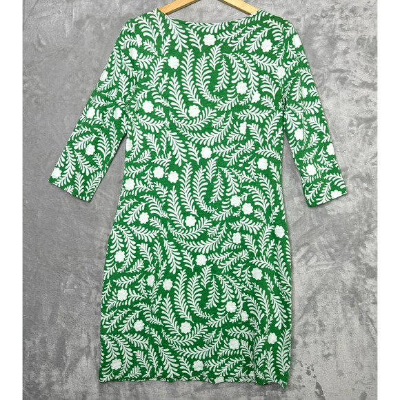 Boden Green and White Mini Dress - Picture 2 of 13